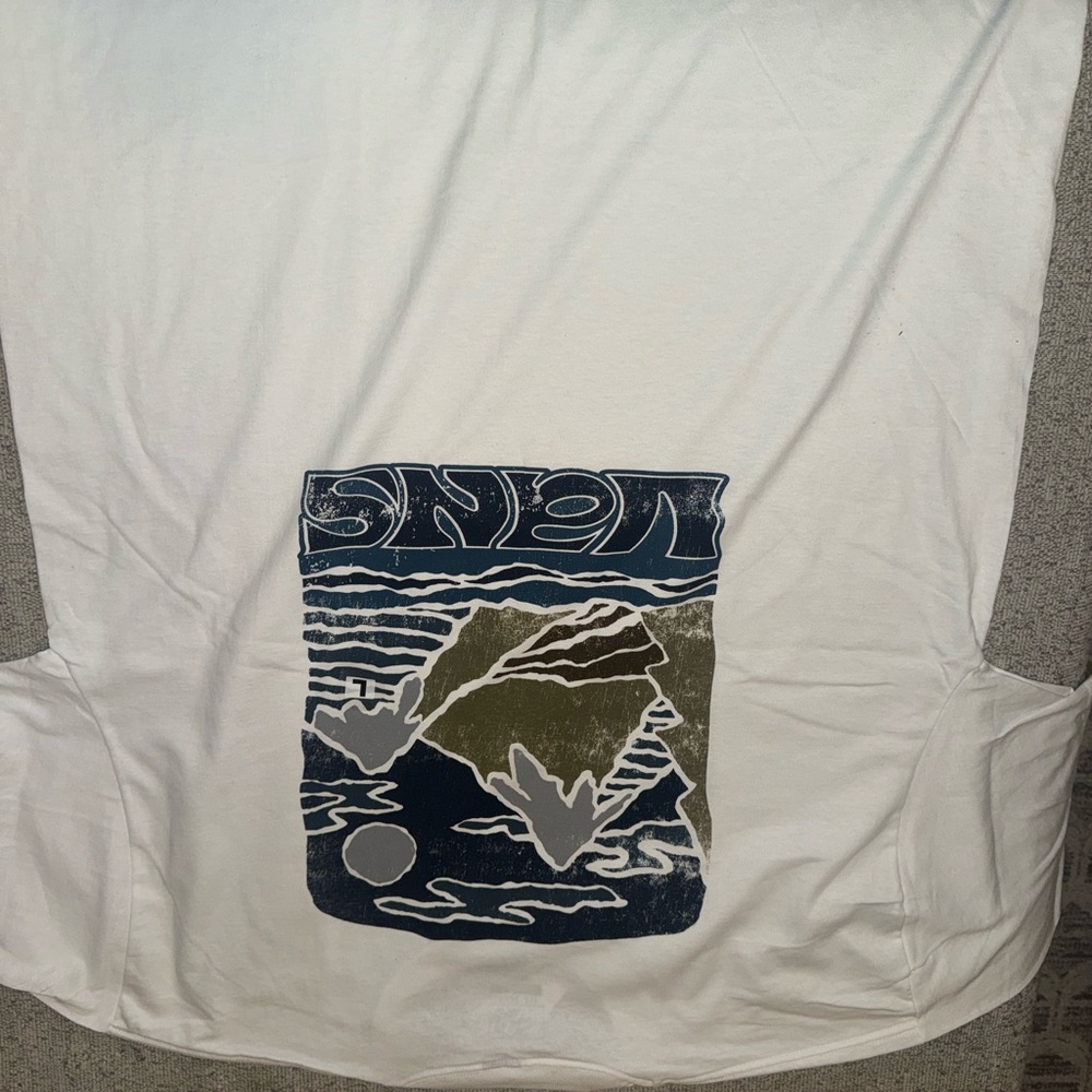Vans White T-Shirt with Blue Graphic